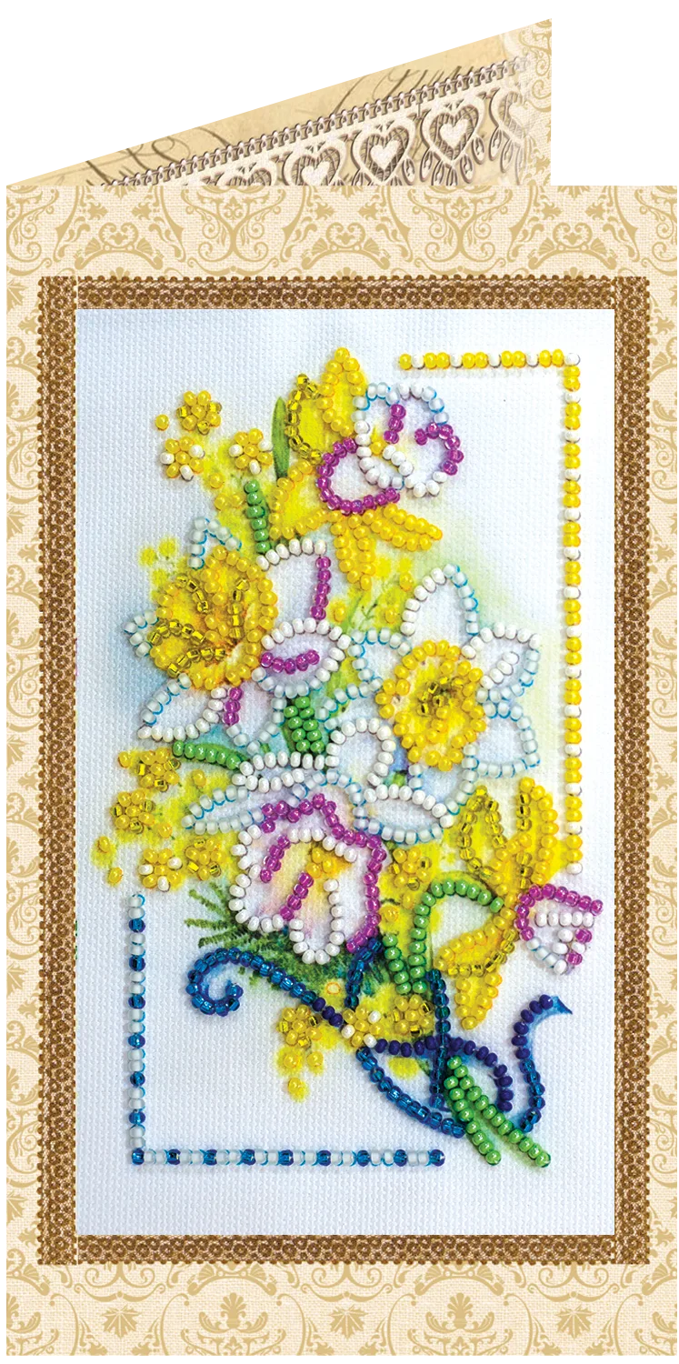 Postcards Bead Embroidery Kit Postcard Bead embroidery kit Spring gift