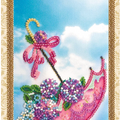 Postcards Bead Embroidery Kit Postcard Bead embroidery kit Flowers are in the umbrella