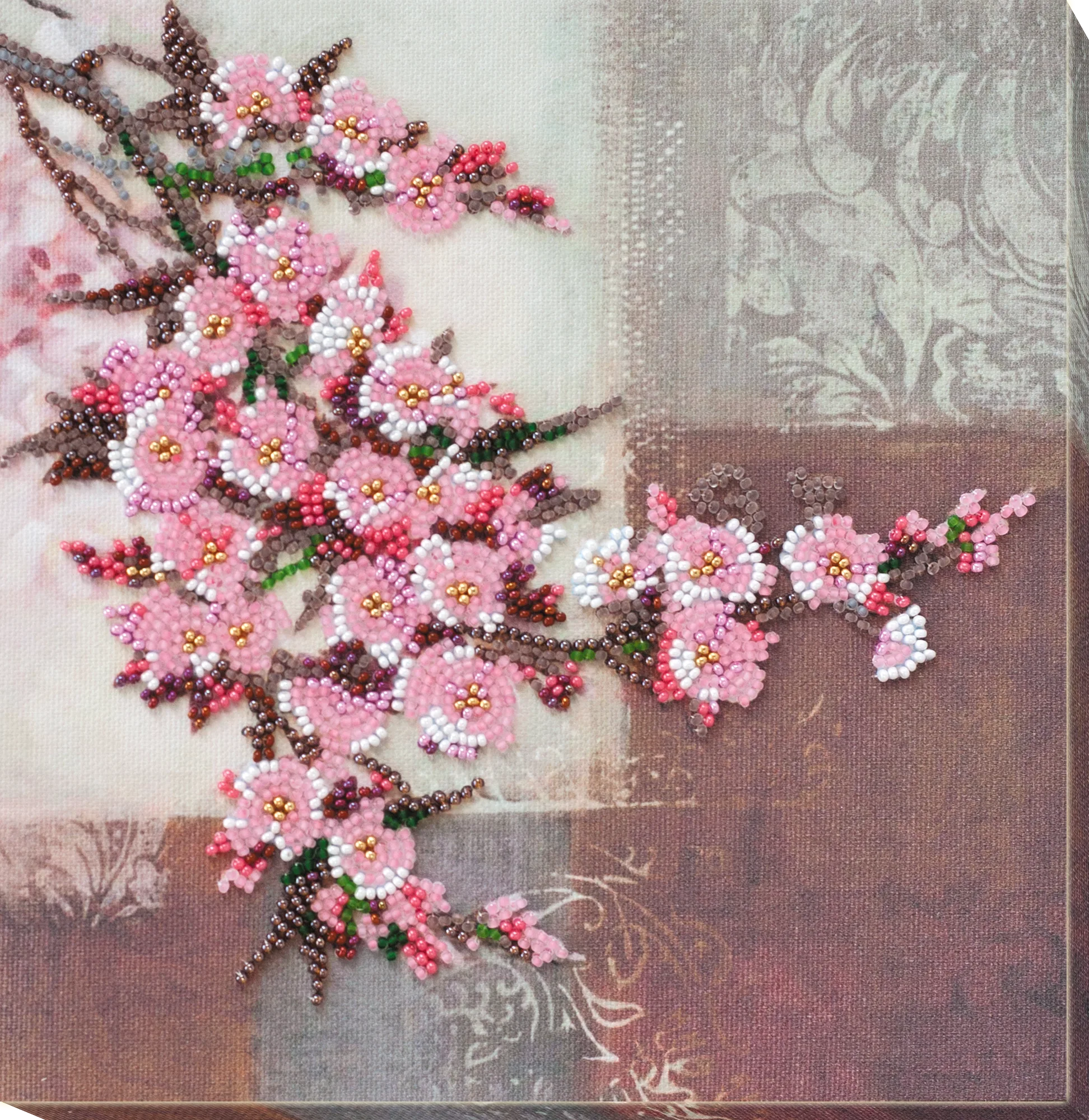 Bead Embroidery Kit Mid-sized bead embroidery kit Stick of sakura