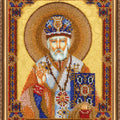 Bead Embroidery Kit Main Bead Embroidery Kit Home iconostasis «Nicholas the Wonderworker»