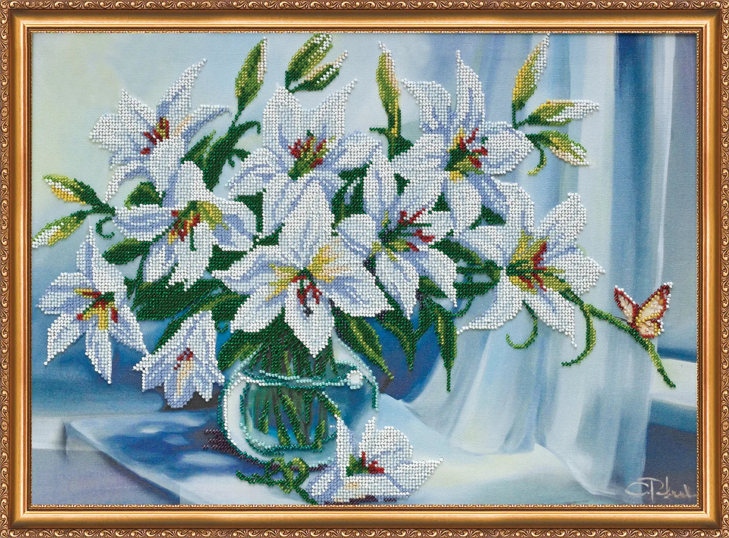 Bead Embroidery Kit Main Bead Embroidery Kit Madonna lilies