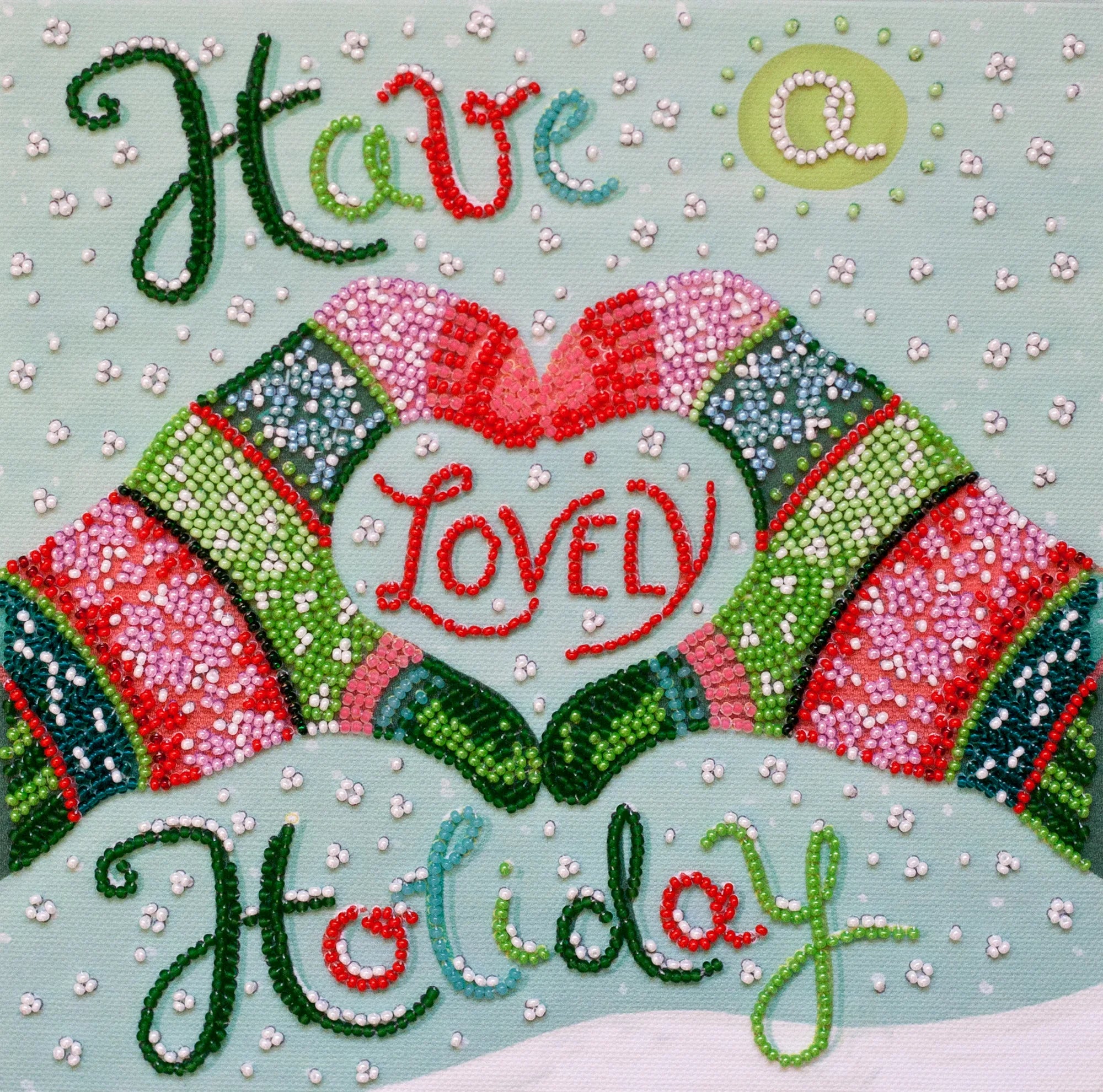 Bead Embroidery Kit Mid-sized bead embroidery kit Have a lovely holidays