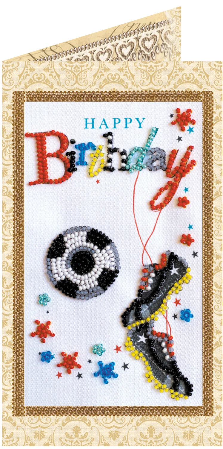 Postcards Bead Embroidery Kit Postcard Bead embroidery kit To my footballer