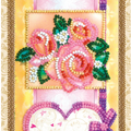 Postcards Bead Embroidery Kit Postcard Bead embroidery kit With love-4