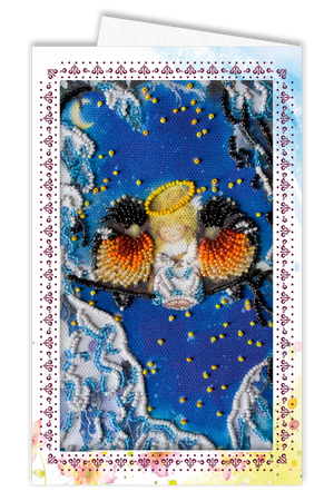 Postcards Bead Embroidery Kit Postcard-envelope for microbead embroidery Together warmer