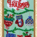 Postcards Bead Embroidery Kit Keychain cross-stitch kit Happy New Year