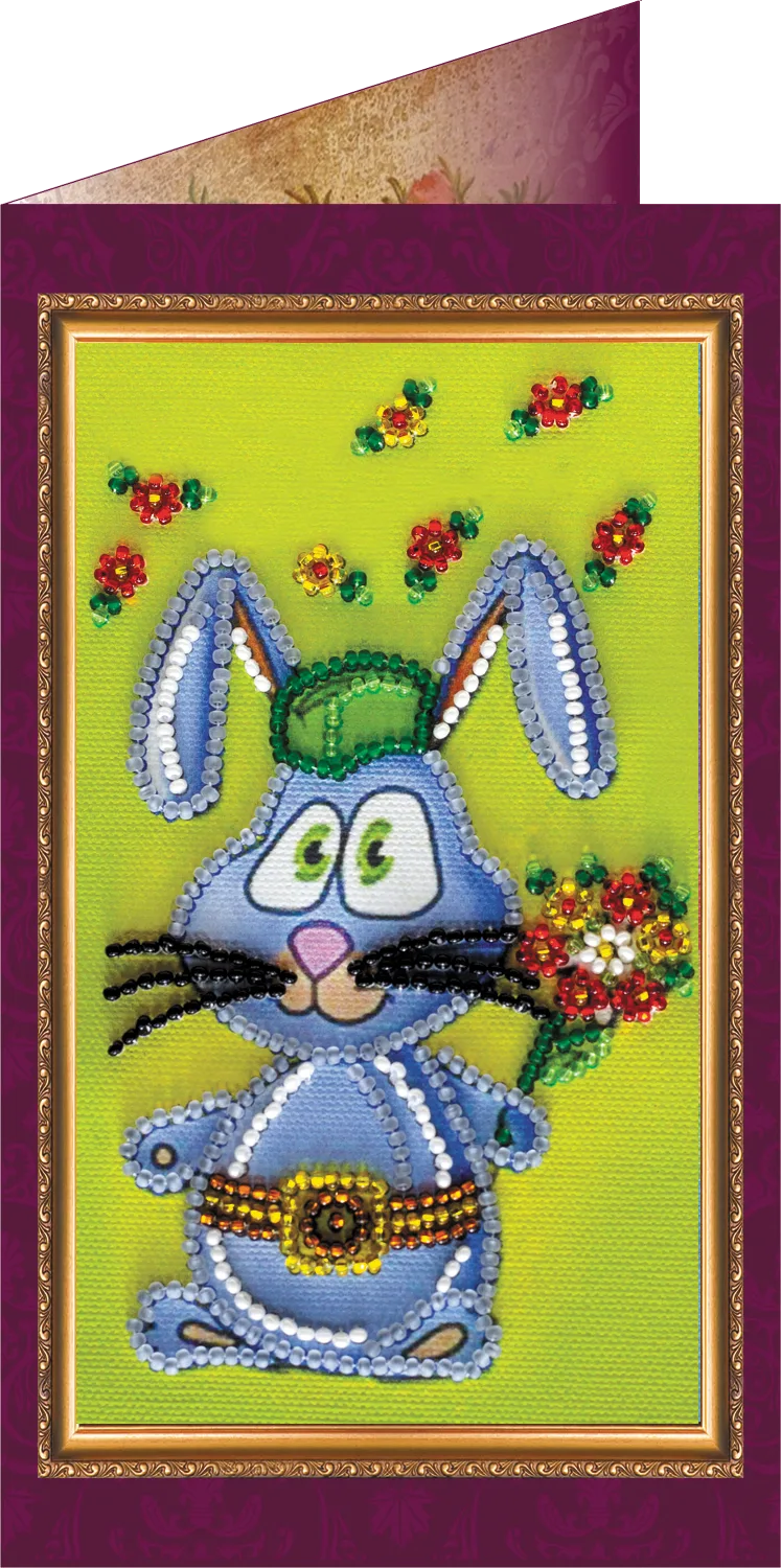 Postcards Bead Embroidery Kit Man's man – 1