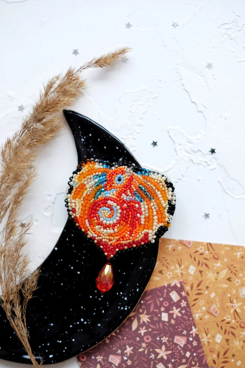 Brooch Embroidery Kit Decoration The Dragon