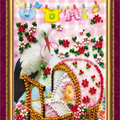 Postcards Bead Embroidery Kit Postcard Bead embroidery kit Baby girl – 1