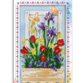 Postcards Bead Embroidery Kit Postcard-envelope for microbead embroidery Early spring