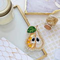 Brooch Embroidery Kit Decoration Dyushes pear