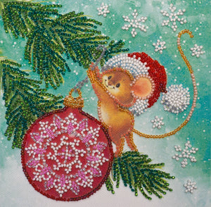 Bead Embroidery Kit Mini Bead embroidery kit Decorating christmas tree