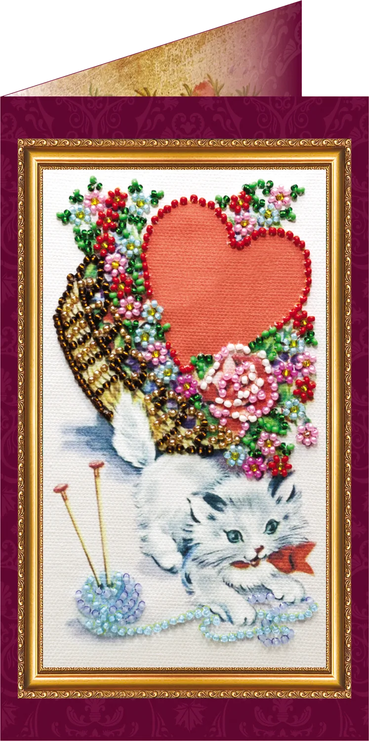 Postcards Bead Embroidery Kit Postcard Bead embroidery kit With love – 2
