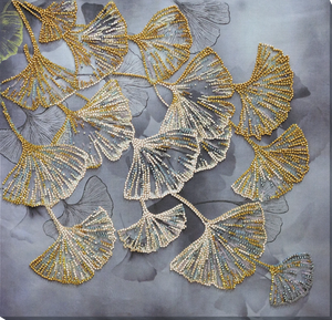 Bead Embroidery Kit Main Bead Embroidery Kit Ginkgo biloba
