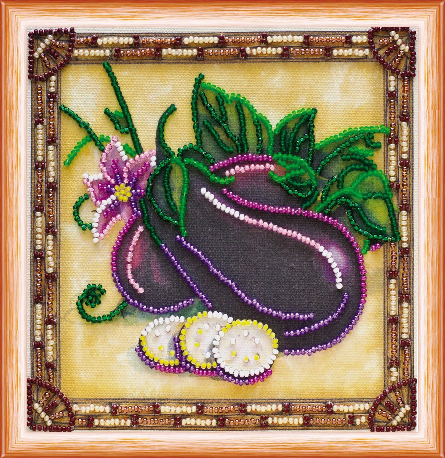 Bead Embroidery Kit Mini Bead embroidery kit Eggplant