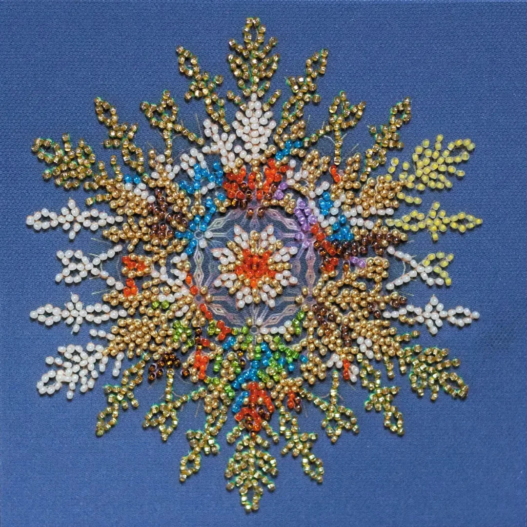Bead Embroidery Kit Mini Bead embroidery kit Snow sparkles
