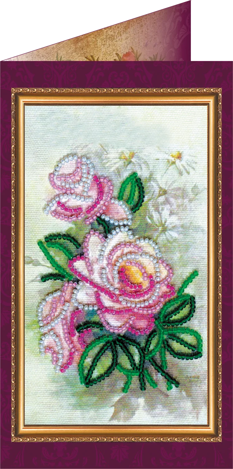 Postcards Bead Embroidery Kit Postcard Bead embroidery kit Happy Anniversary – 1