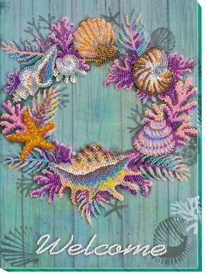 Bead Embroidery Kit Main Bead Embroidery Kit Wreath of shells