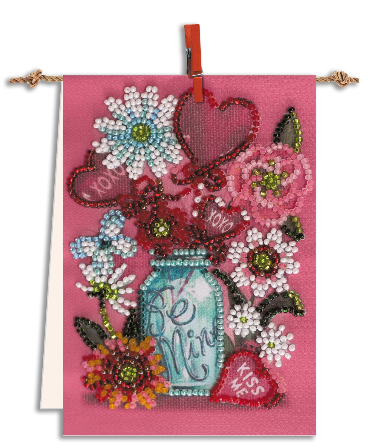 Pennant Bead Embroidery Kit Pennant-kit Bead Embroidery Stay with me
