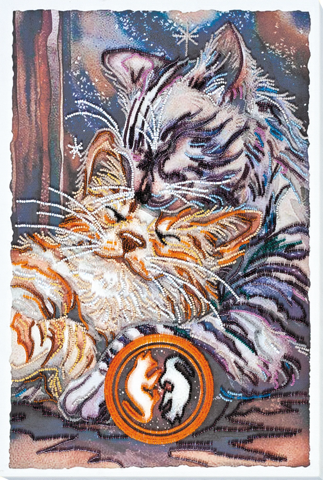 Bead Embroidery Kit Main Bead Embroidery Kit Purring
