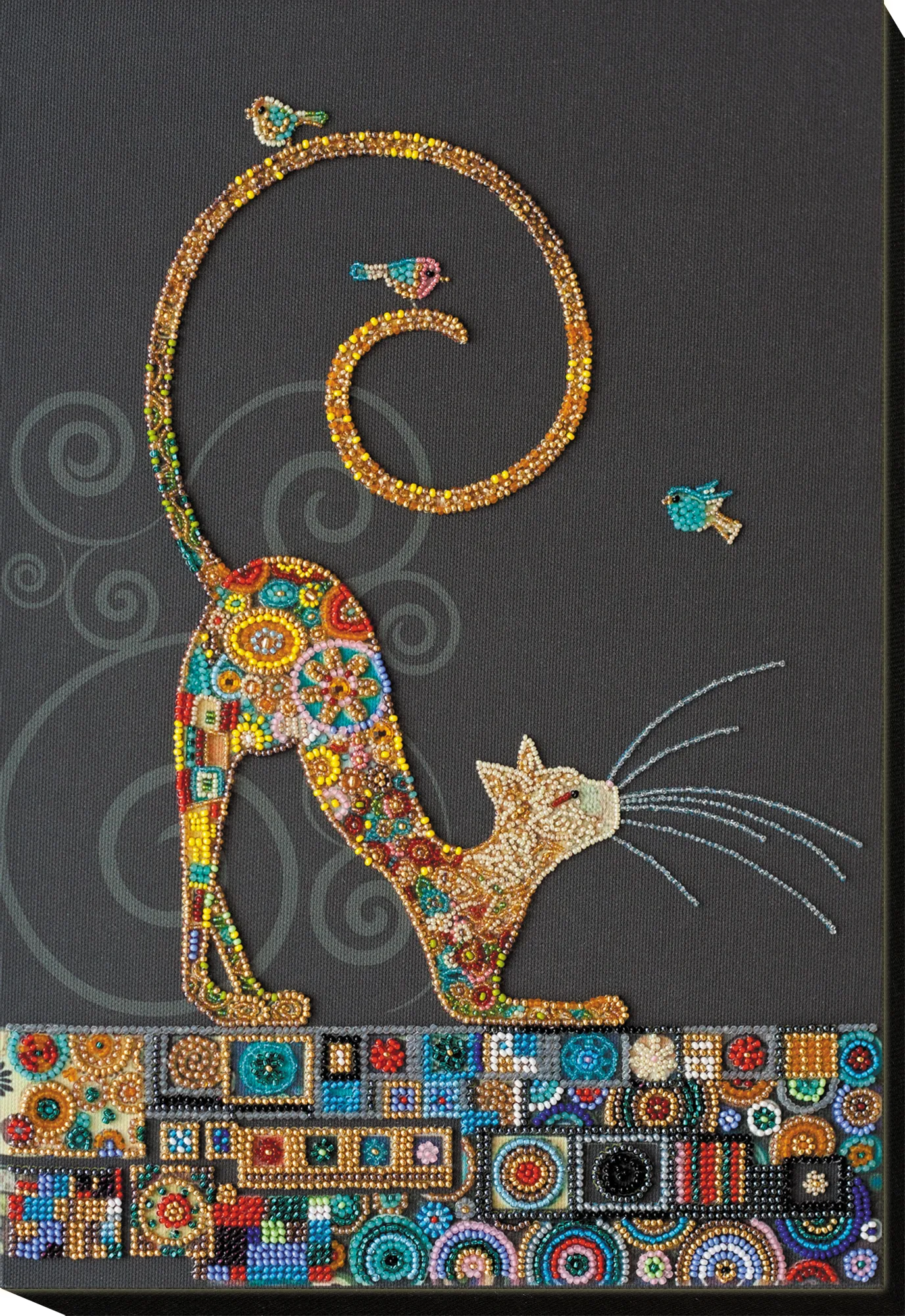 Bead Embroidery Kit Main Bead Embroidery Kit Kitty
