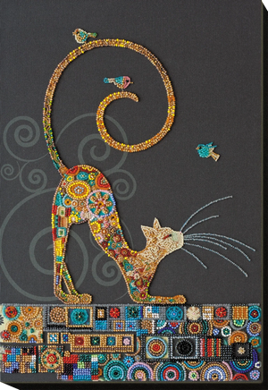 Bead Embroidery Kit Main Bead Embroidery Kit Kitty