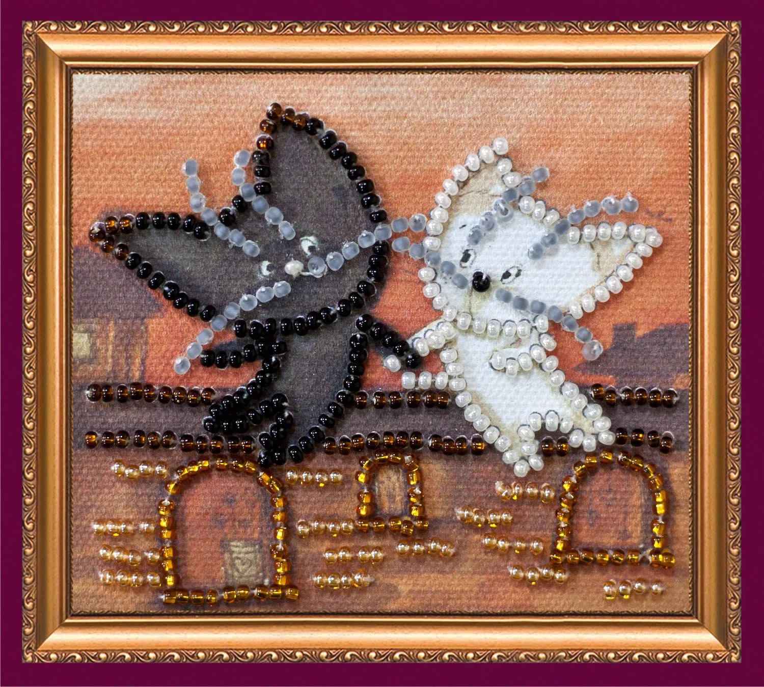 Magnets Bead Embroidery Kit Magnets Bead embroidery kit Fly with cats