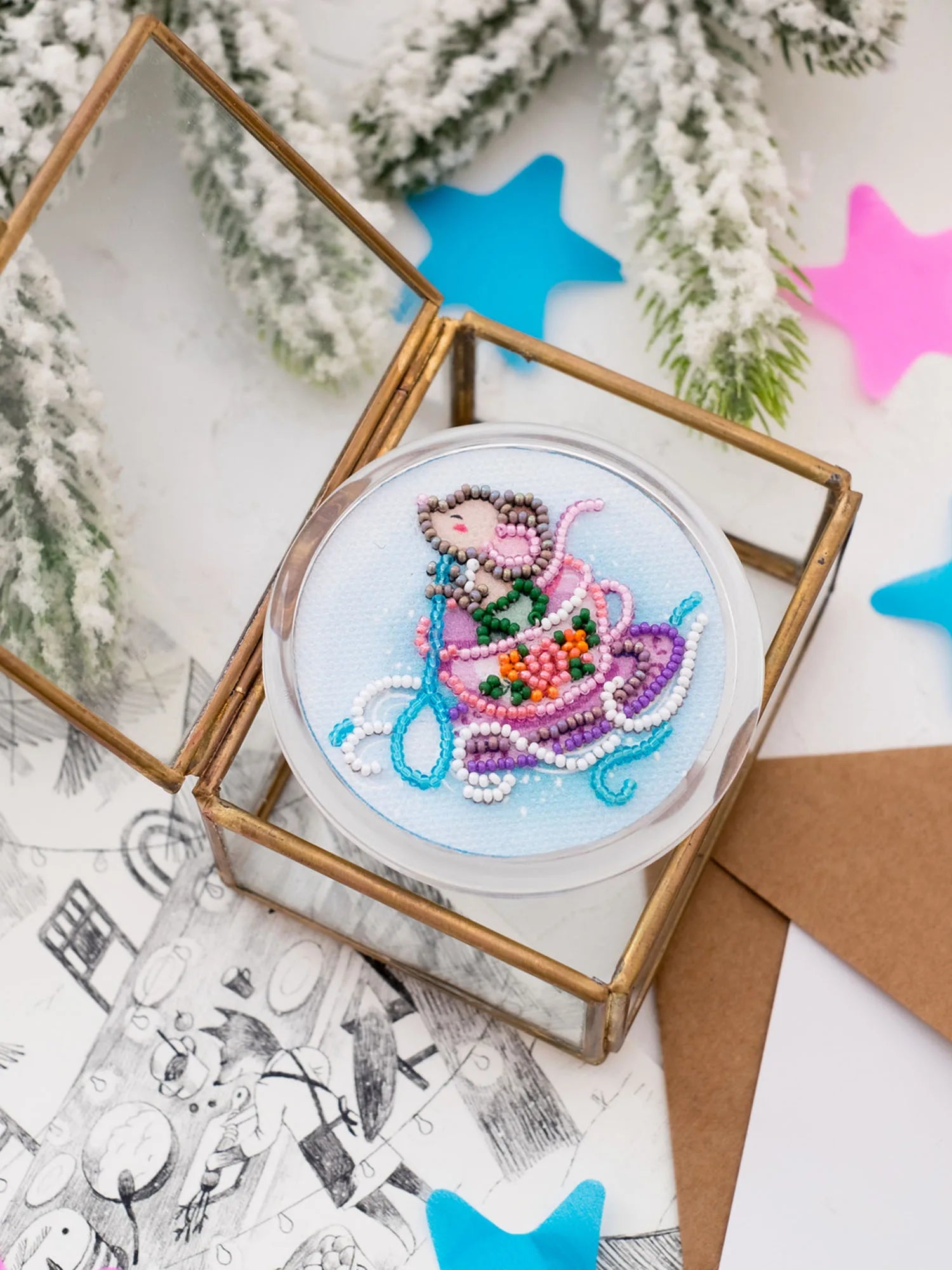 Magnets Bead Embroidery Kit Magnets Bead embroidery kit Following the route