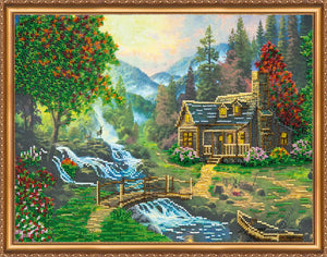 Bead Embroidery Kit Main Bead Embroidery Kit Mountain river