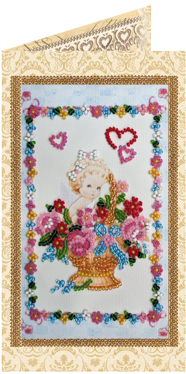 Postcards Bead Embroidery Kit Postcard Bead embroidery kit Flowers by angel