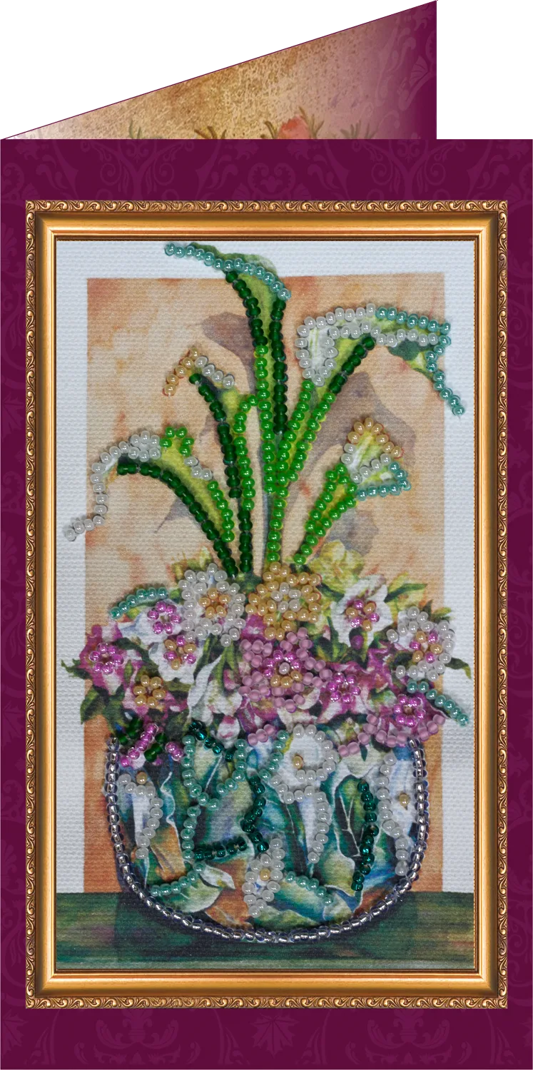 Postcards Bead Embroidery Kit Flowers – 2