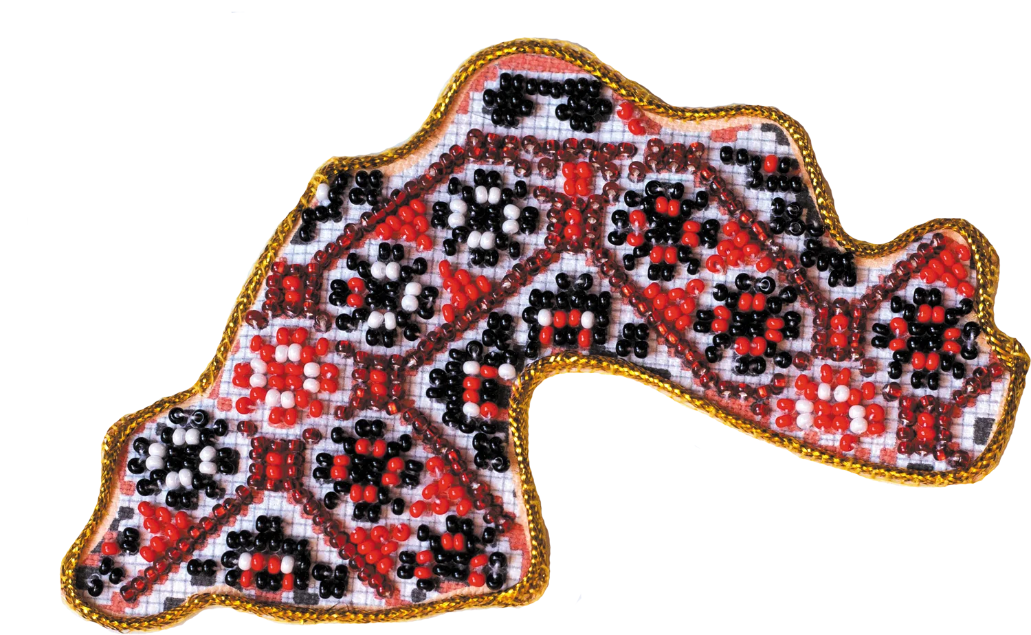 Magnets Bead Embroidery Kit Kits for embroidery with beads magnets "Map of Ukraine" Dnipropetrovsk region