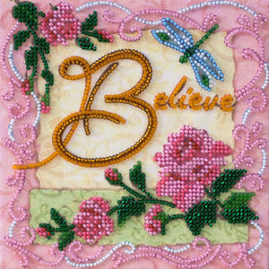 Bead Embroidery Kit Mini Bead embroidery kit Believe