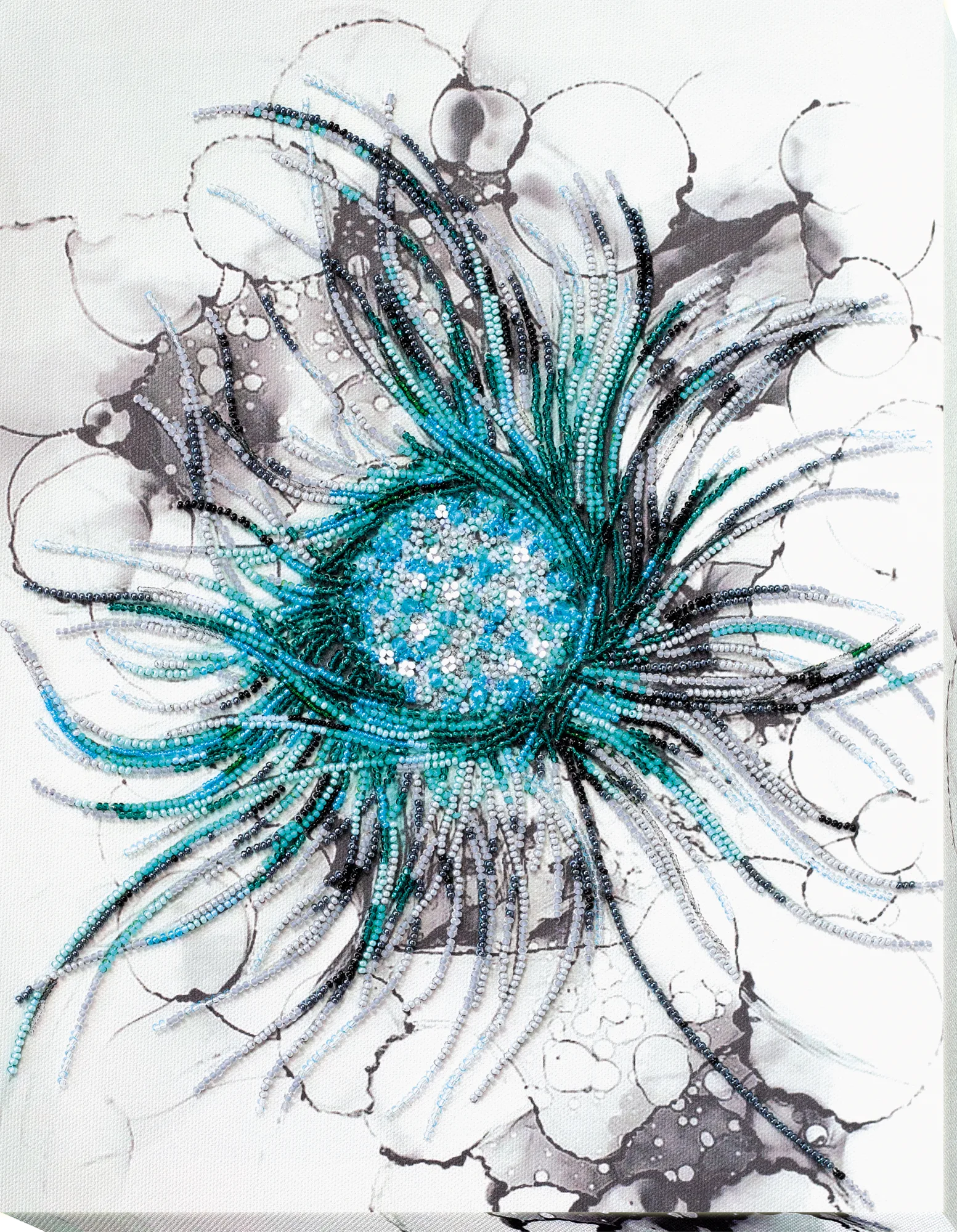 Bead Embroidery Kit Main Bead Embroidery Kit Aquamarine