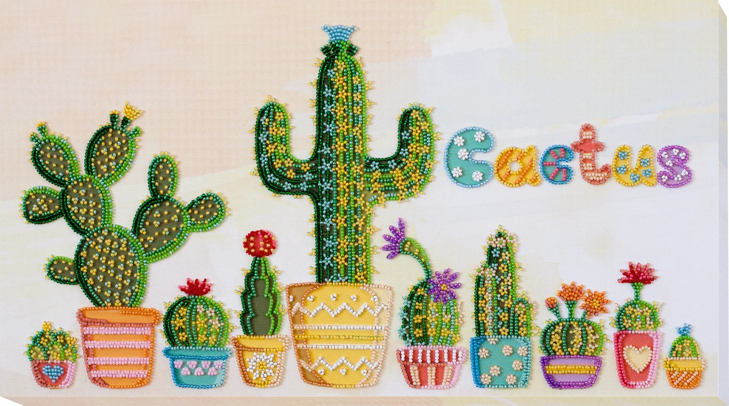 Bead Embroidery Kit Main Bead Embroidery Kit Cactuses