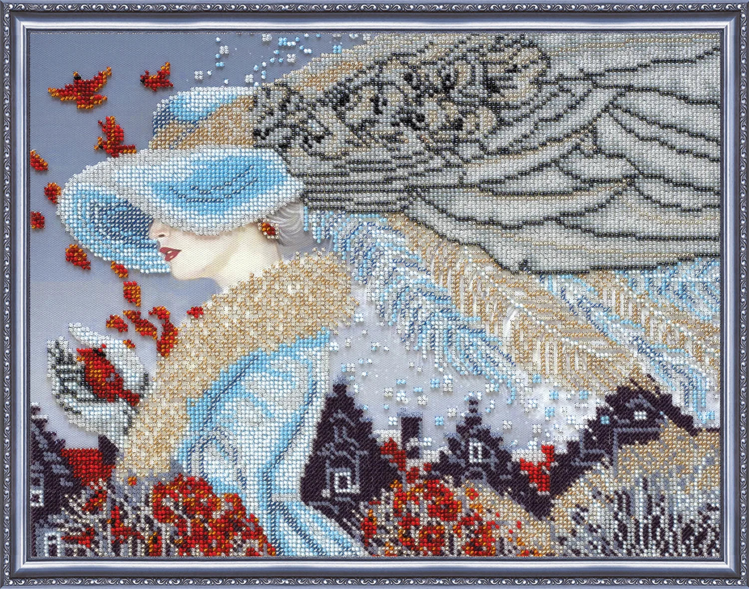 Bead Embroidery Kit Snow Lady