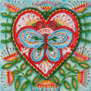 Bead Embroidery Kit Mini Bead embroidery kit Summer heart