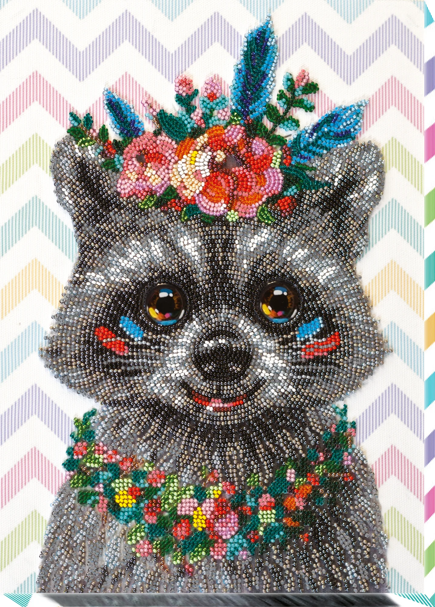 Bead Embroidery Kit Main Bead Embroidery Kit Raccoon wanted