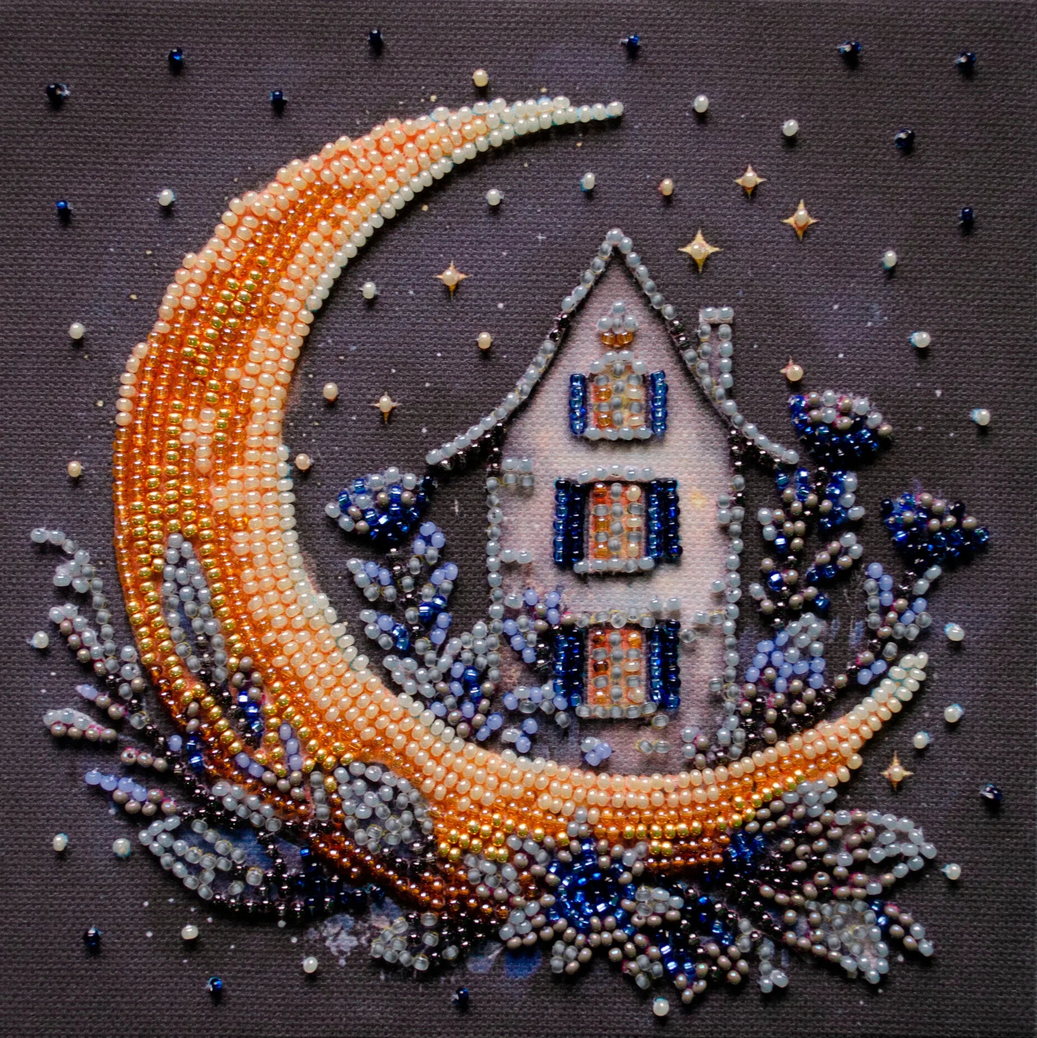 Bead Embroidery Kit Mini Bead embroidery kit The magic of the night sky