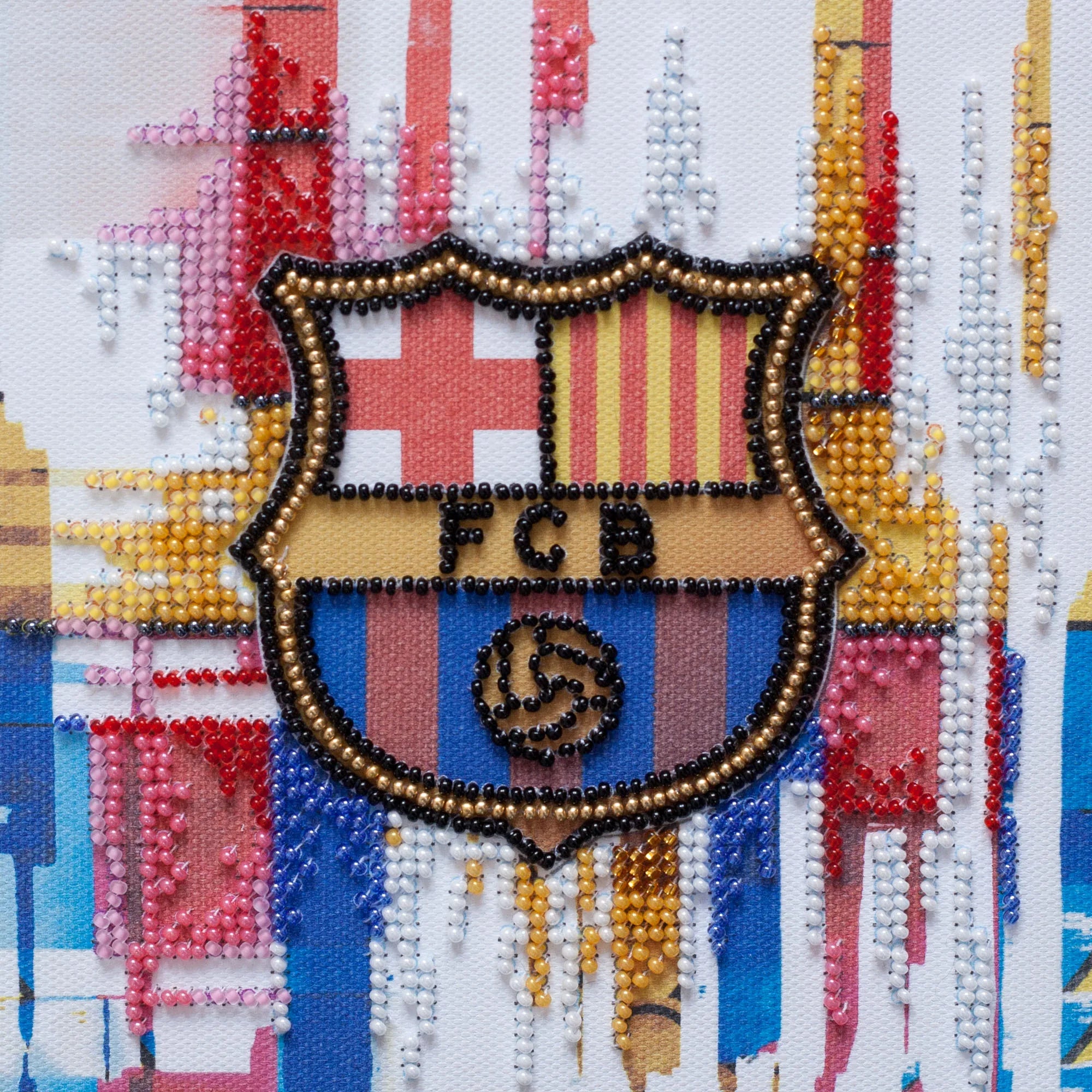 Bead Embroidery Kit Mini Bead embroidery kit FC Barcelona