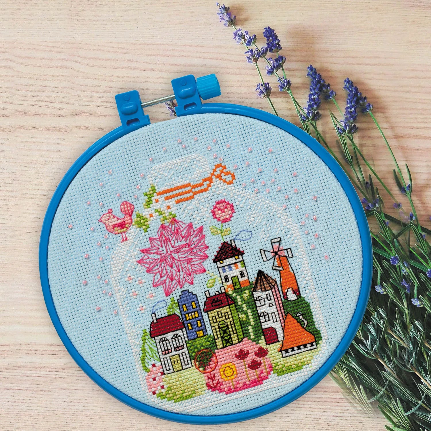 Cross Stitch Kit Cross-stitch kits Gift with cottages