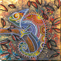 Bead Embroidery Kit Mid-sized bead embroidery kit Chameleon