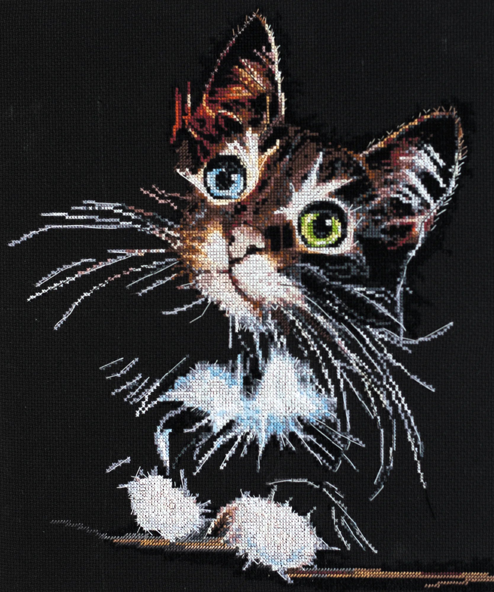 Cross Stitch Kit Cross-stitch kits Fluffy kitten