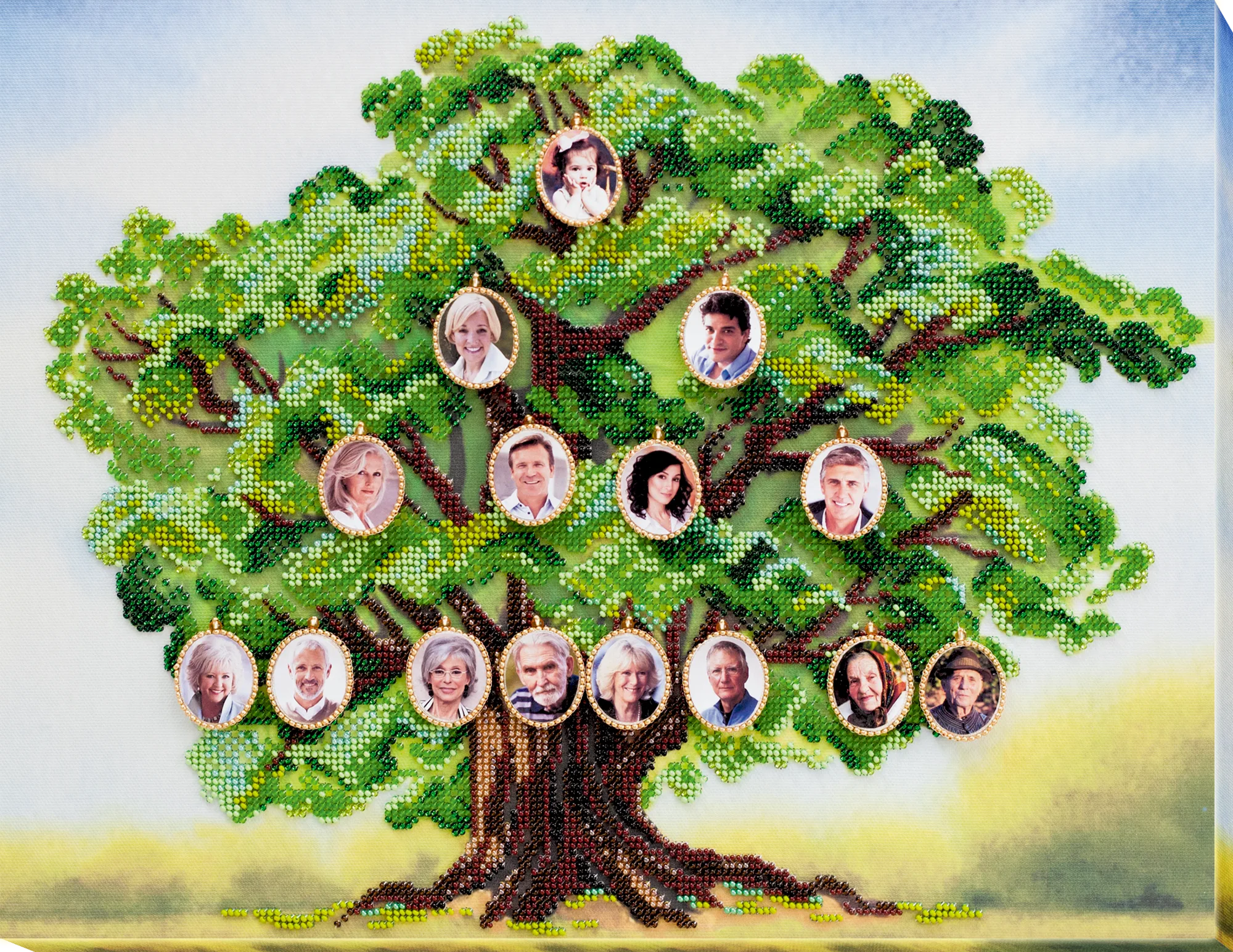 Bead Embroidery Kit Main Bead Embroidery Kit Genealogical tree