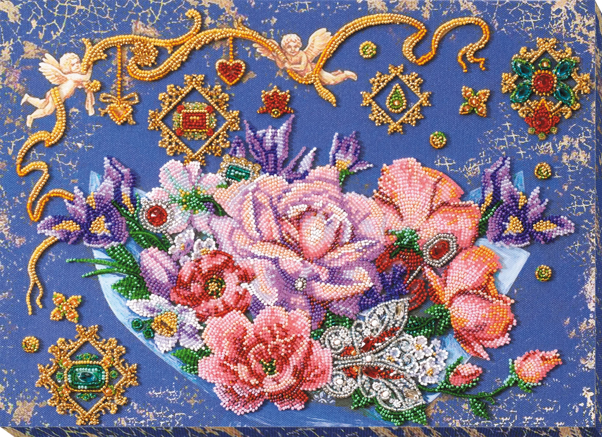 Bead Embroidery Kit Main Bead Embroidery Kit Magic flowers