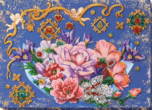 Bead Embroidery Kit Main Bead Embroidery Kit Magic flowers
