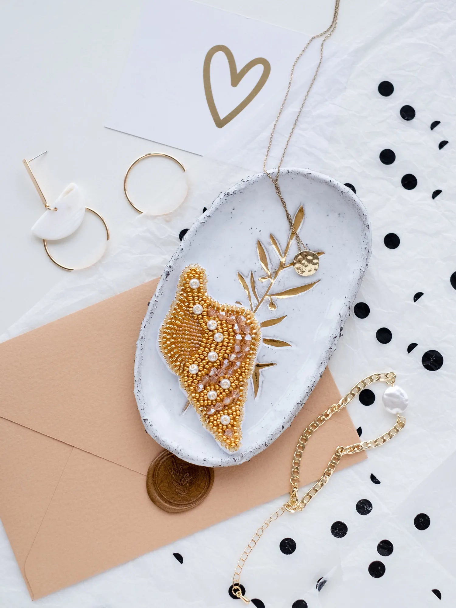 Brooch Embroidery Kit Decoration Shell