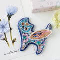 Brooch Embroidery Kit Decoration Fairy cat