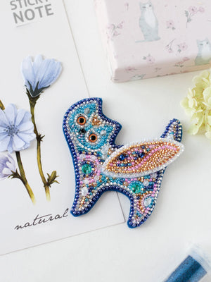 Brooch Embroidery Kit Decoration Fairy cat
