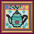 Magnets Bead Embroidery Kit Mini Magnets Bead embroidery kit Turquois kettle